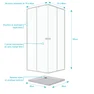 Pack porte de douche coulissante blanc de 78 à 90x185cm + receveur 90x90 - WHITY SLIDE