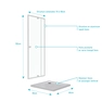 Pack porte de douche pivotant blanc de 78 à 90x185cm + receveur 90x90 - WHITY PIVOT