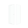 Pack porte de douche pivotante blanc de 78 à 90x185cm + retour 80 verre 5mm - WHITY PIVOT