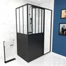 Pack Porte pivotante 140x200 + paroi retour et panneau aluminium composite + receveur 140x80