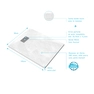 Pack Receveur Blanc Effet Pierre 100x80 cm et Grille décor Perforée en Inox - PACK ROCK 2