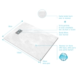 Pack Receveur Blanc Effet Pierre 120x90 cm et Grille décor Perforée en Inox - PACK ROCK 2