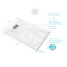 Pack Receveur Blanc Effet Pierre 140x90 cm et Grille décor Linéaire en Inox - PACK ROCK 2