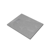 Pack Receveur Gris Effet Pierre 100x80 cm et Grille décor Perforée en Inox - PACK ROCK 2