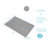 Pack Receveur Gris Effet Pierre 120x80 cm et Grille décor Linéaire en Inox - PACK ROCK 2