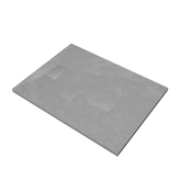 Pack Receveur Gris Effet Pierre 120x90 cm et Grille décor Perforée en Inox - PACK ROCK 2