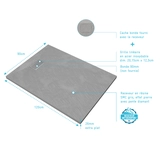 Pack Receveur Gris Effet Pierre 120x90 cm et Grille décor Linéaire en Inox - PACK ROCK 2