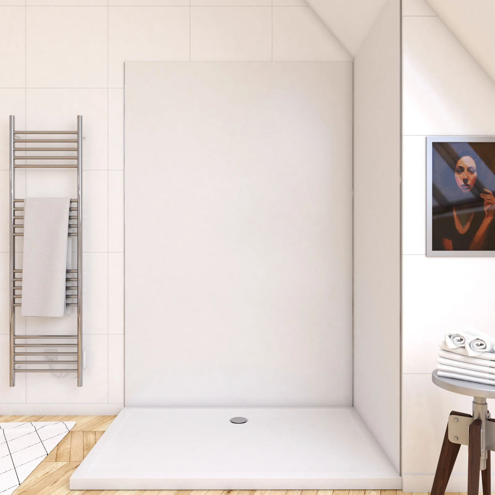 Panneau mural de douche BLANC en aluminium - 120 x 210 cm - WALL'IT BLANC 120 Panneau mural de douche BLANC en aluminium - 120 x 210 cm - WALL'IT BLANC 120
