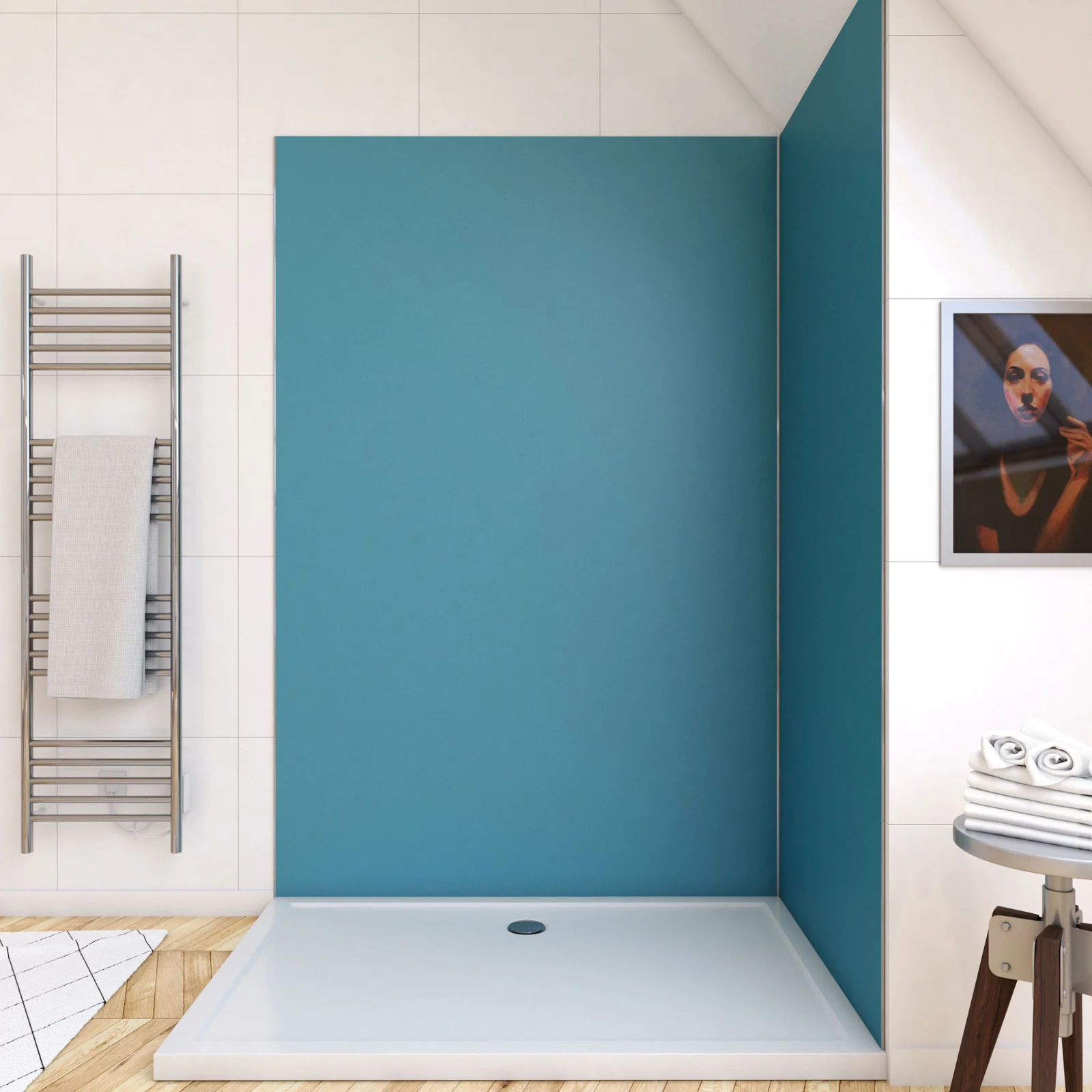 Panneau mural de douche BLEU en aluminium - 120 x 210 cm - WALL'IT BLEU 120 Panneau mural de douche BLEU en aluminium - 120 x 210 cm - WALL'IT BLEU 120