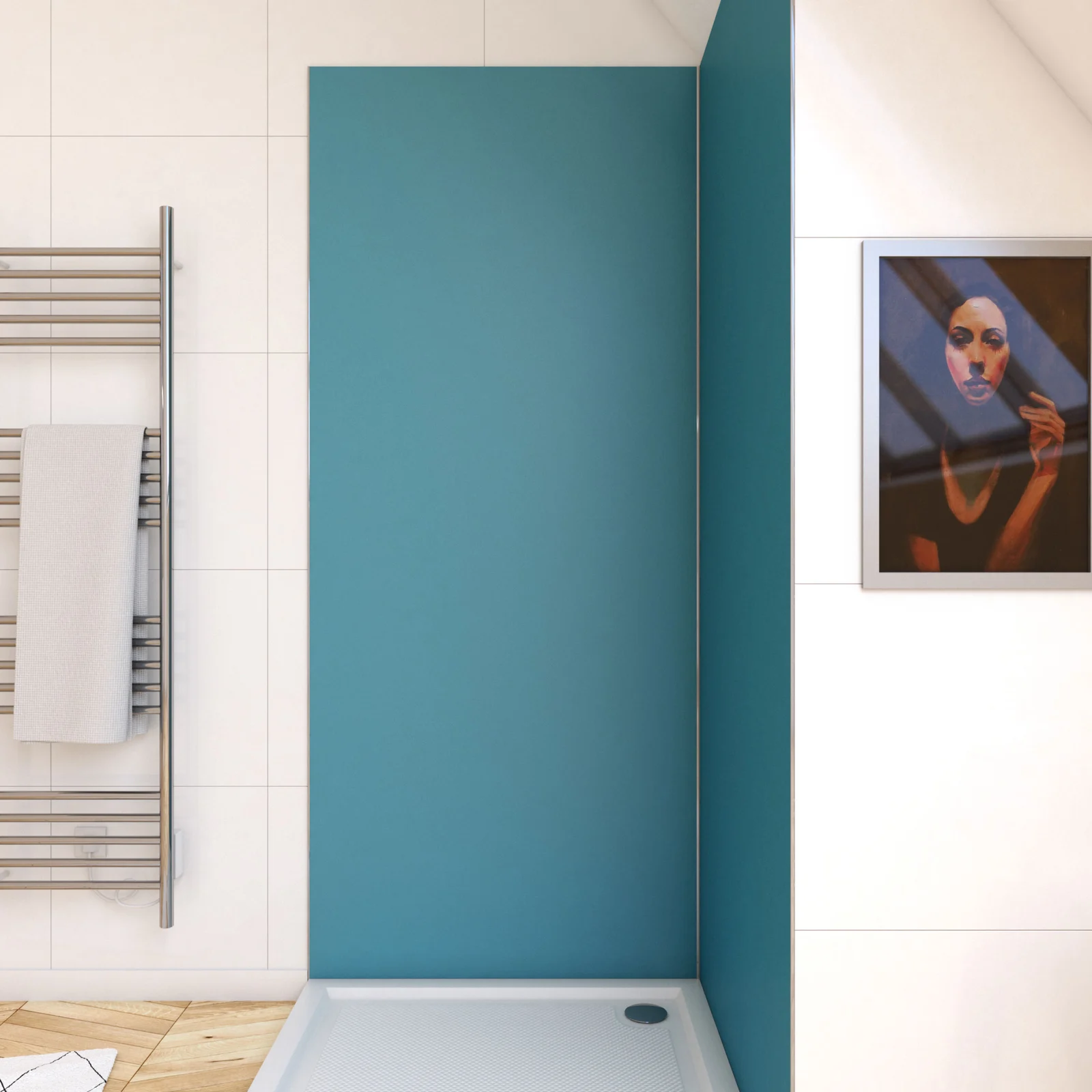Panneau mural de douche BLEU en aluminium - 90 x 210 cm - WALL'IT BLEU 90 Panneau mural de douche BLEU en aluminium - 90 x 210 cm - WALL'IT BLEU 90