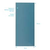 Panneau mural de douche BLEU en aluminium - 90 x 210 cm - WALL'IT BLEU 90