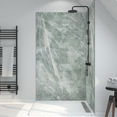 Panneau mural de douche en composite - feuille de pierre et ciment - 120 x 210 cm - ICE GREEN