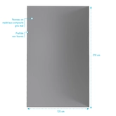 Panneau mural de douche GRIS en aluminium - 120 x 210 cm - WALL'IT GRIS 120