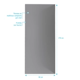 Panneau mural de douche GRIS en aluminium - 90 x 210 cm - WALL'IT GRIS 90