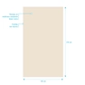 Panneau mural de douche IVOIRE en aluminium - 120 x 210 cm - WALL'IT IVOIRE 120