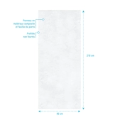 Panneau Mural pour salle de bains - Finition Pierre Naturel SNOW PEARL - 90x210 cm - STONE'IT