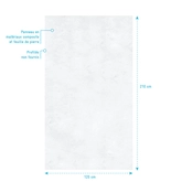 Panneau Mural pour salle de bains - Finition Pierre Naturel SNOW PEARL - 120x210 cm - STONE'IT