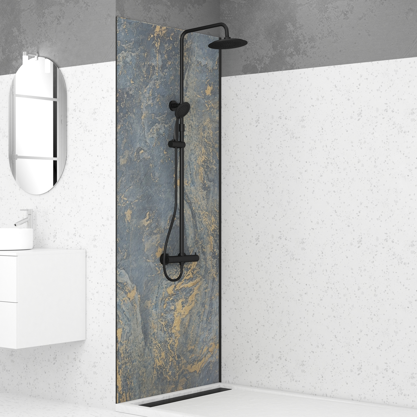 Panneau Mural pour salle de bains - Finition Pierre Naturel VENUS - 90x210 cm - STONE'IT Panneau Mural pour salle de bains - Finition Pierre Naturel VENUS - 90x210 cm - STONE'IT