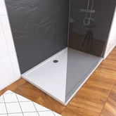 Panneaux Muraux Ardoise 90+120x210 - Receveur 120x90 - Paroi Fumée 120x200 + Bras Maintien