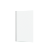 Pare-baignoire Rabattable 70x120cm - Profilé Blanc Mat - Verre Trempé 4mm - ELEMENTARY