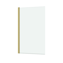 Pare-baignoire Rabattable 70x120cm - Profilé finition Or Doré Brossé - Verre Trempé 4mm - ELEMENTARY