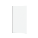 Pare-baignoire Rabattable 70x130cm - Profilé Blanc Mat - Verre Trempé 4mm - ELEMENTARY