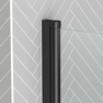 Pare-baignoire Rabattable 70x130cm - Profilé Noir Mat - Verre Trempé 4mm - ELEMENTARY