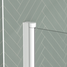 Pare-baignoire Rabattable 80x140cm - Profilé Blanc Mat - Verre Trempé 4mm - ELEMENTARY