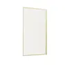 Pare baignoire Rabattable 80x140cm - Profilé Or Doré Brossé - Verre Trempé Ondulé 5mm - WAVY