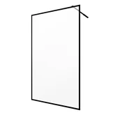 Paroi de Douche 100x200 cm - Cadre et Bras Aluminium NOIR MAT - DARK CONTOURING