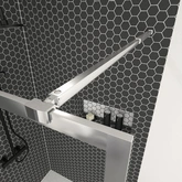 Paroi de Douche 100x200 cm - Cadre et Bras Aluminium Chrome - CHROMED CONTOURING