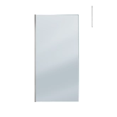 Paroi de Douche 100x200cm Verre Fumé - Profilé + Barre Plafond Finition Chrome - FREEDOM 2 SMOKED