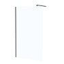 Paroi de Douche 120x195 cm en Verre Trempé 5 mm - Finition Noire - DARK ELEMENTARY