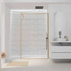 Paroi de Douche 120x200 cm - Cadre et Bras Aluminium D