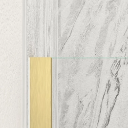 Paroi de Douche 120x200cm Verre 8mm - Profilé + Barre Plafond Finition Or Brossé - FREEDOM 2 GOLD