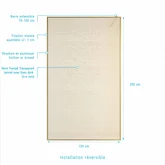Paroi de douche 120x200cm - Verre feuilleté avec tissu doré - Encadrement Or Doré Brossé - COUTURE
