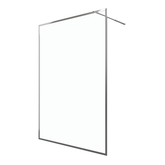 Paroi de Douche 140x200 cm - Cadre et Bras Aluminium Chrome - CHROMED CONTOURING