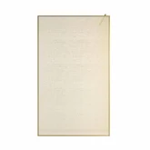 Paroi de douche 140x200cm - Verre feuilleté avec tissu doré - Encadrement Or Doré Brossé - COUTURE