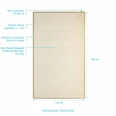 Paroi de douche 140x200cm - Verre feuilleté avec tissu doré - Encadrement Or Doré Brossé - COUTURE
