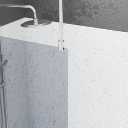 Paroi de Douche 140x200cm Verre Fumé - Profilé + Barre Plafond Finition Chrome - FREEDOM 2 SMOKED