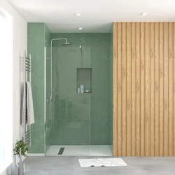 Paroi de Douche 80x195 cm en Verre Trempé 5 mm - Finition Chromé - CHROMED ELEMENTARY