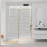 Paroi de Douche 90x200 cm - Cadre et Bras Aluminium D