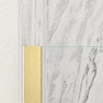 Paroi de Douche 90x200cm Verre 8mm - Profilé + Barre Plafond Finition Or Brossé - FREEDOM 2 GOLD