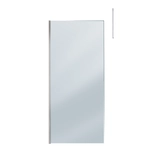 Paroi de Douche 90x200cm Verre Fumé - Profilé + Barre Plafond Finition Chrome - FREEDOM 2 SMOKED