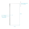 Paroi de Douche 90x200cm Verre Transparent - Profilé + Barre Plafond Finition Chrome - FREEDOM 2