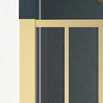 Paroi de douche à l'italienne 120x195cm Sérigraphie Art Déco Arrondie - Doré Or Brossé - GATSBY