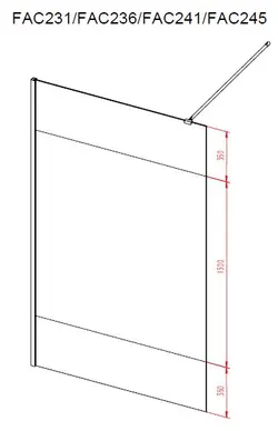 Paroi de douche a l'italienne - 140x200 cm VERRE TRANSPARENT 8mm - bande DEPOLIE