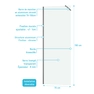 Paroi de douche à l'italienne 70x190 cm verre transparent 8 mm - FREEDOM 2 TRANSPARENT
