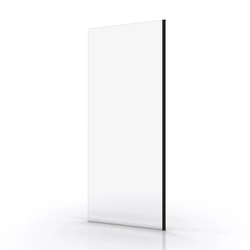 Paroi de douche à l'italienne 80x200 cm verre trempé 8 mm - Profil noir mat - FREEDOM 2 BLACK