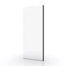 Paroi de douche à l'italienne 80x200 cm verre trempé 8 mm - Profil noir mat - FREEDOM 2 BLACK